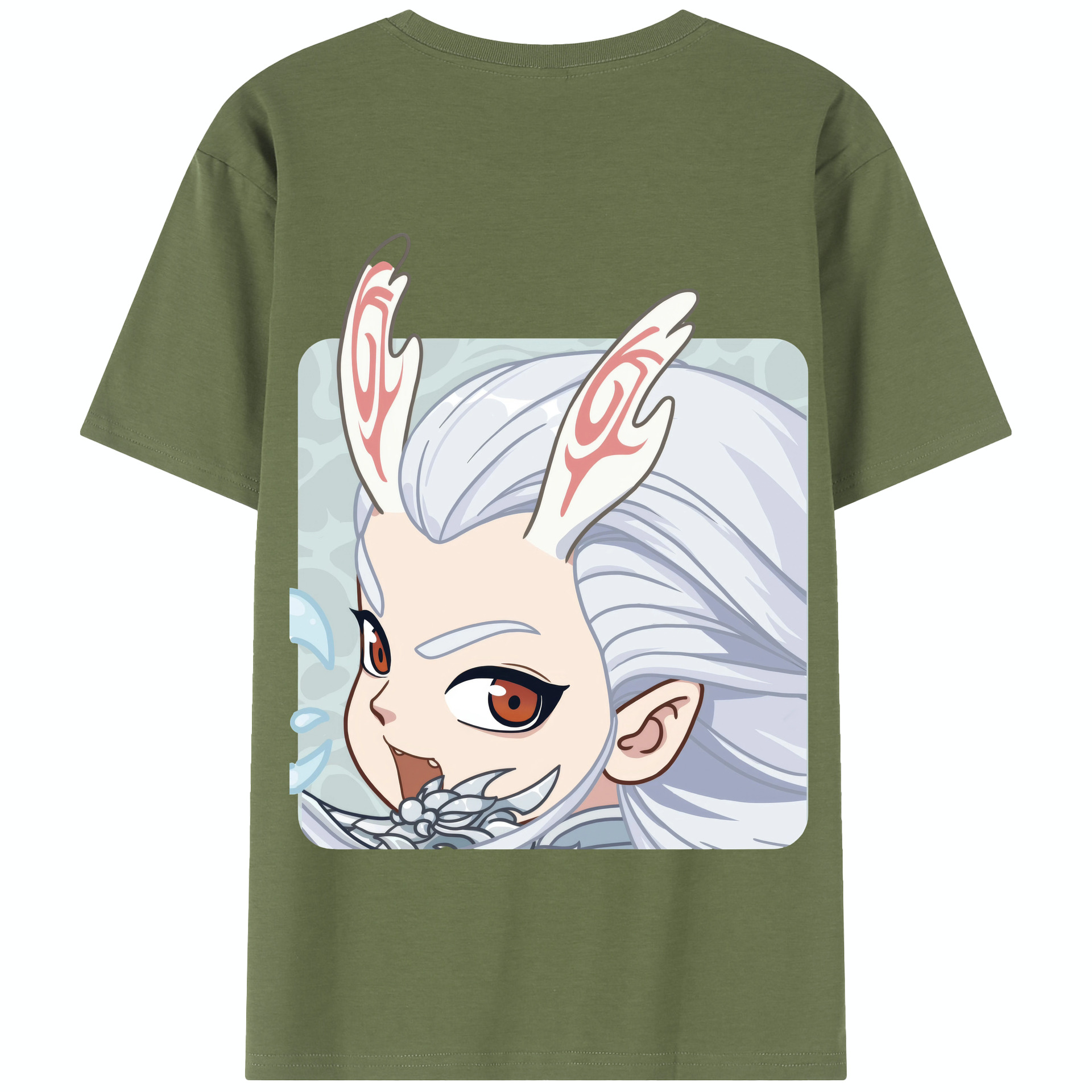 （画像用） Ne Zha 2 ナタ 魔童の大暴れ 綿100％半袖Tシャツ（背面プリント）